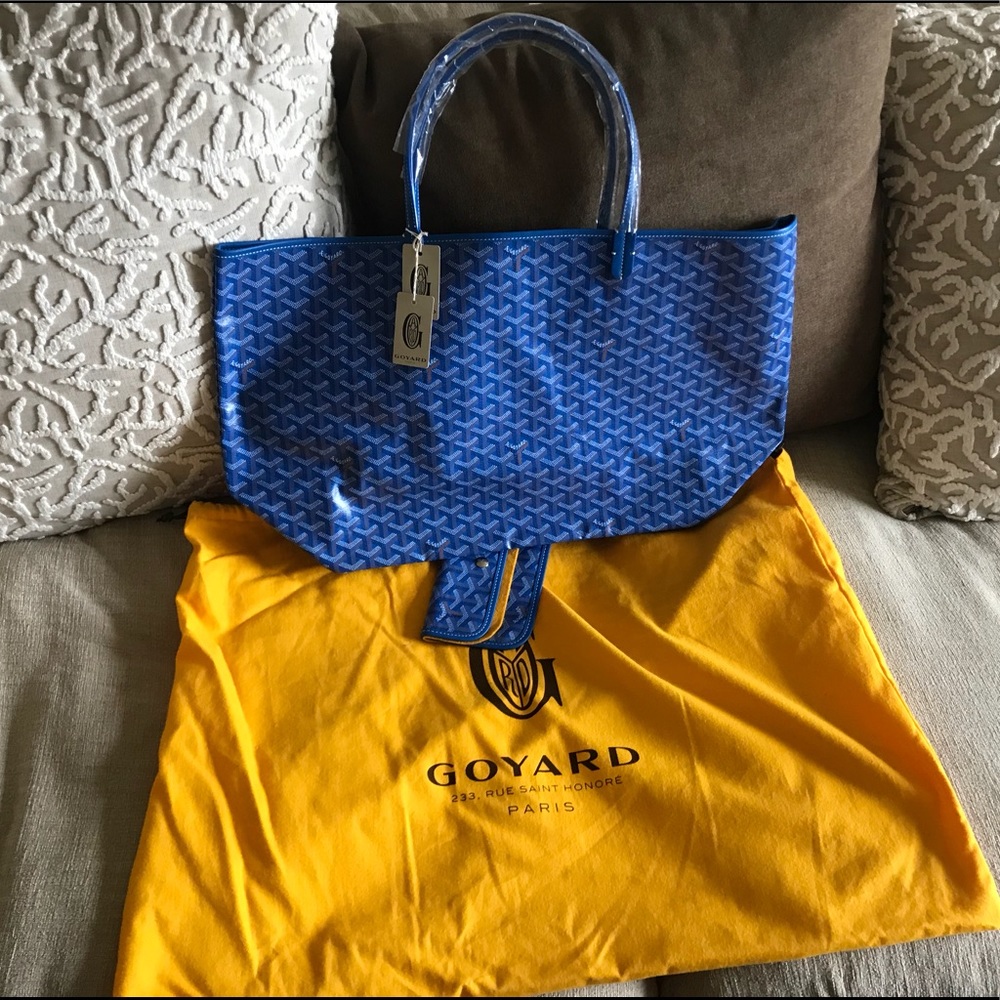 Goyard st. louis gm large shoppin bag, blue